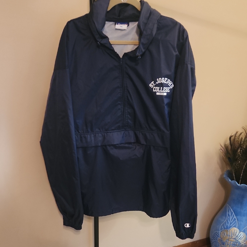 Champion Vintage Dark Blue St. Joseph's College Pullover Windbreaker